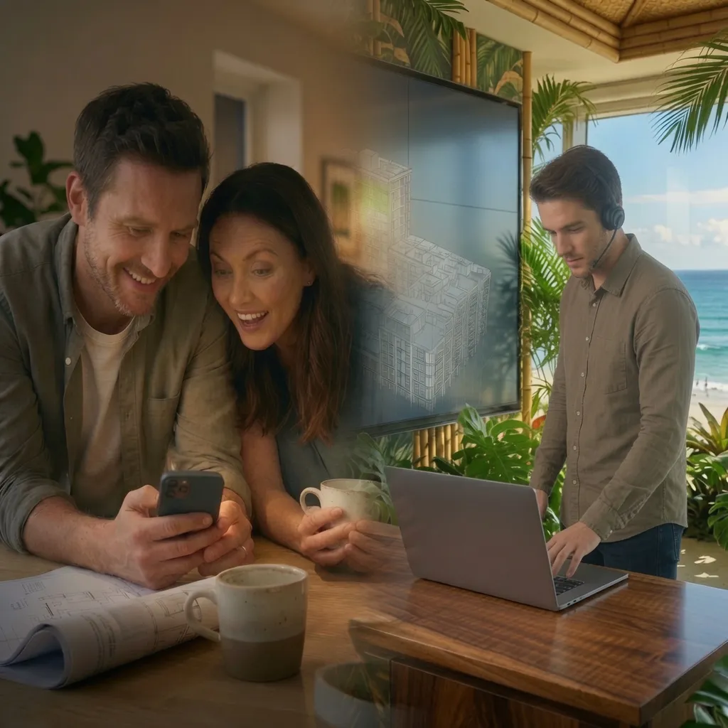 Buyer continuing the session remotely on a phone