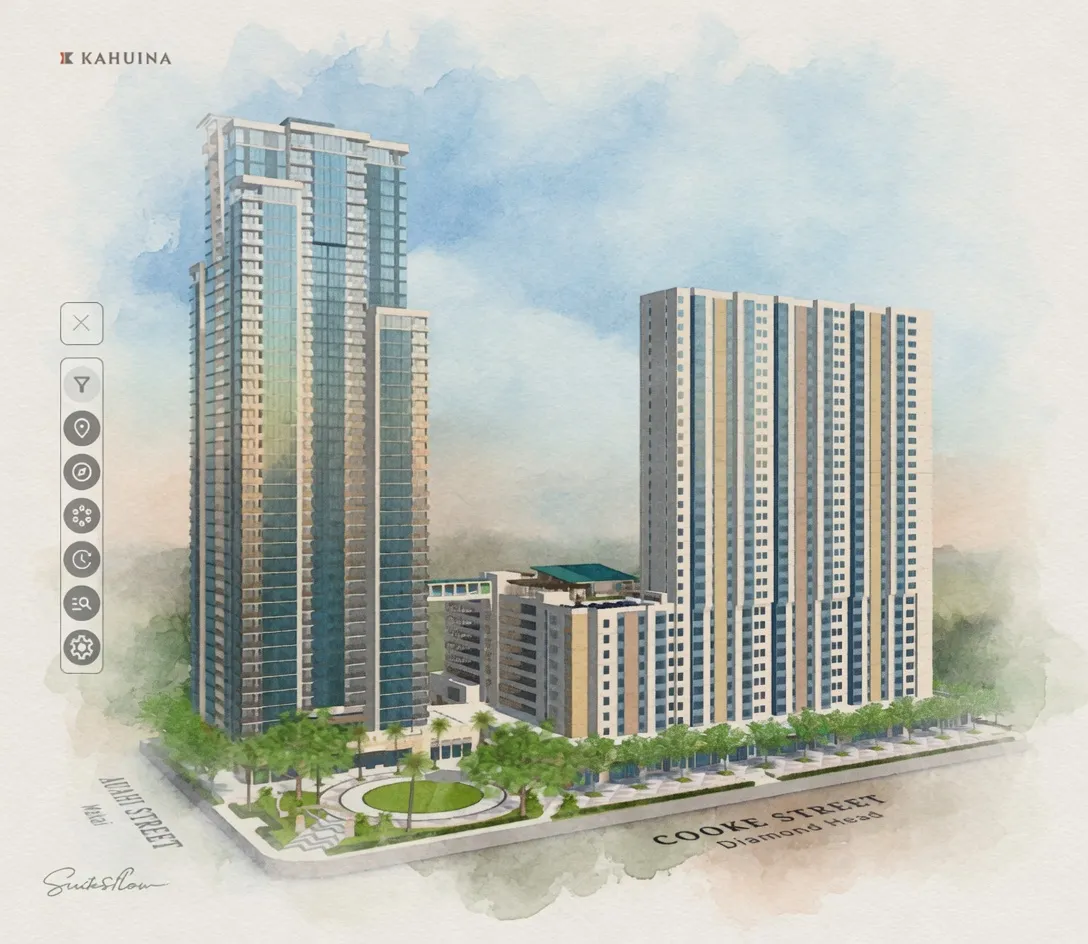Watercolour sketch of the building