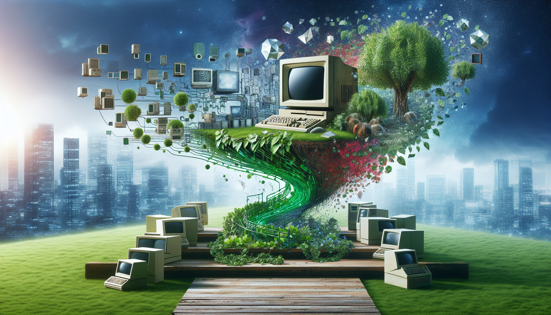 Growth of new technology from old devices