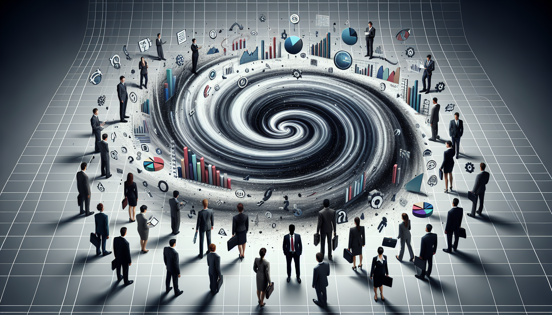 Vortex of data illustrating the pitfalls of misinterpretation