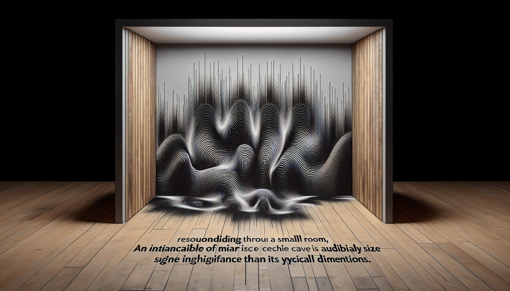 Small room with dissolving walls, echoing laughter