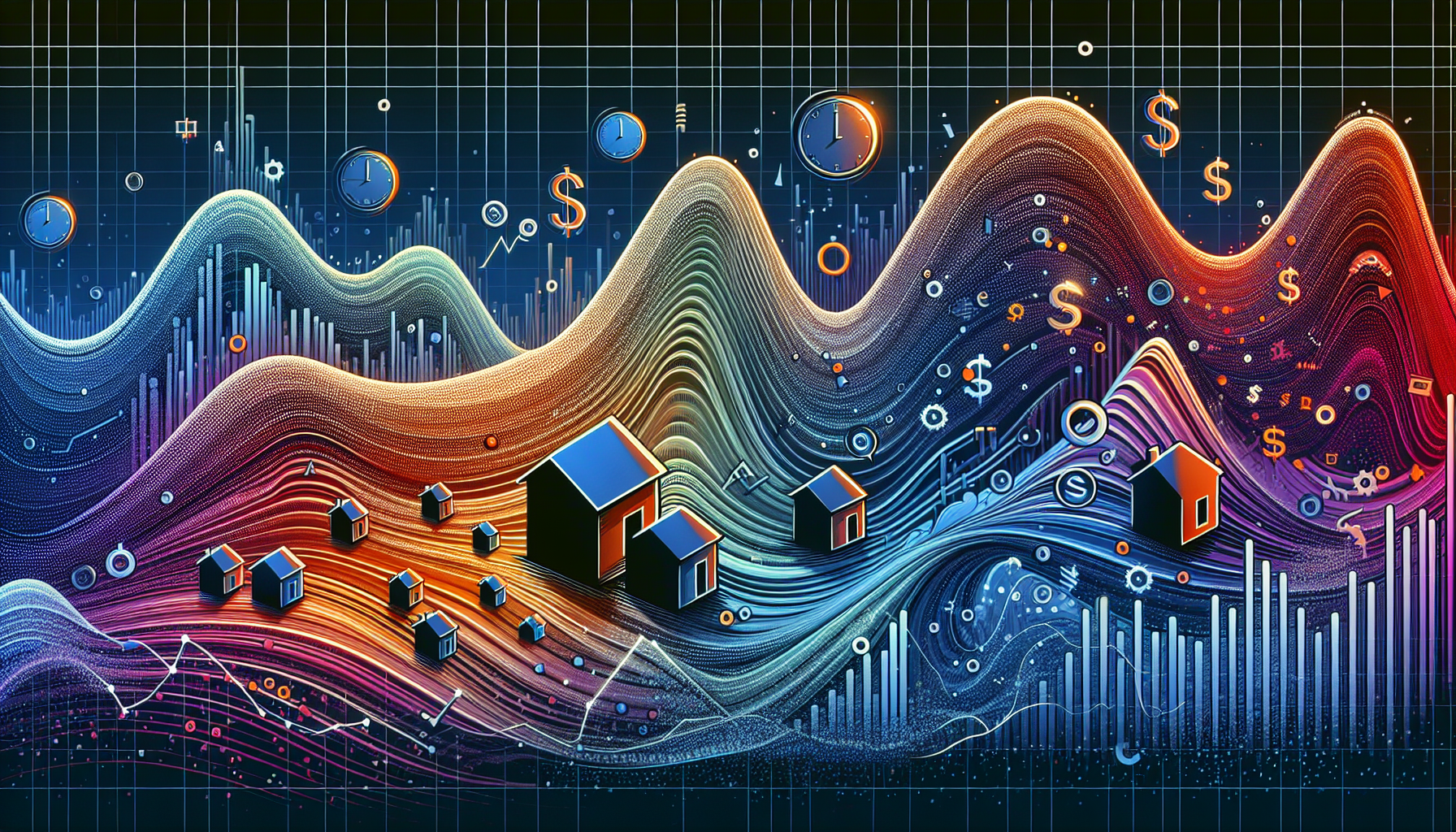 Market uncertainty depicted through abstract design.